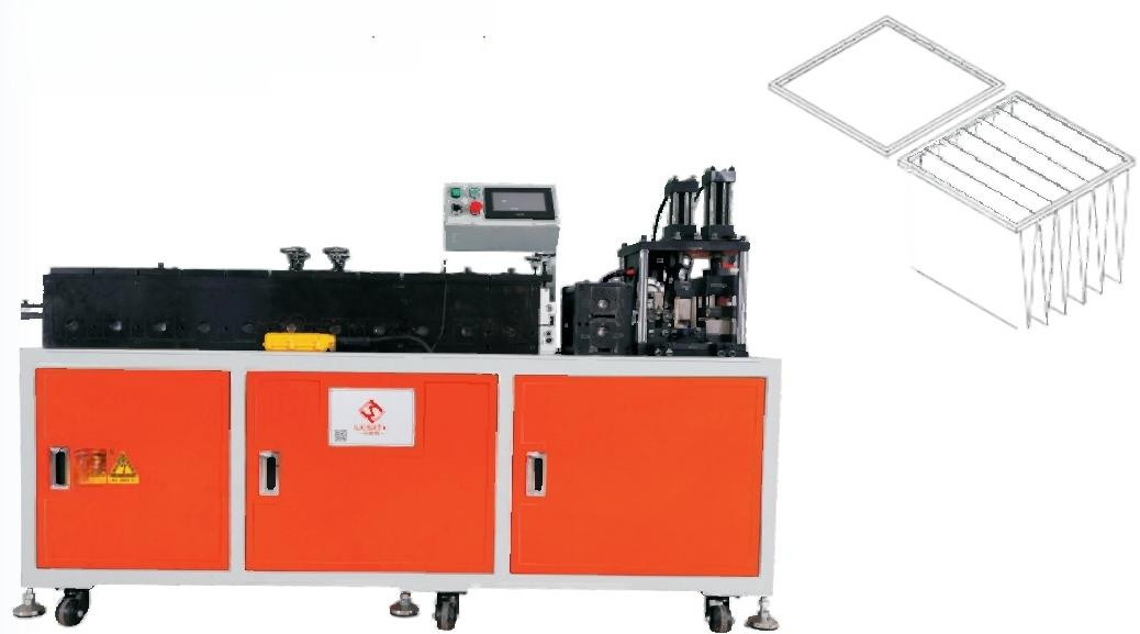 Maschine zur Herstellung von Luftfilterrahmen aus galvanisiertem Eisen 12 Stück/Min.
